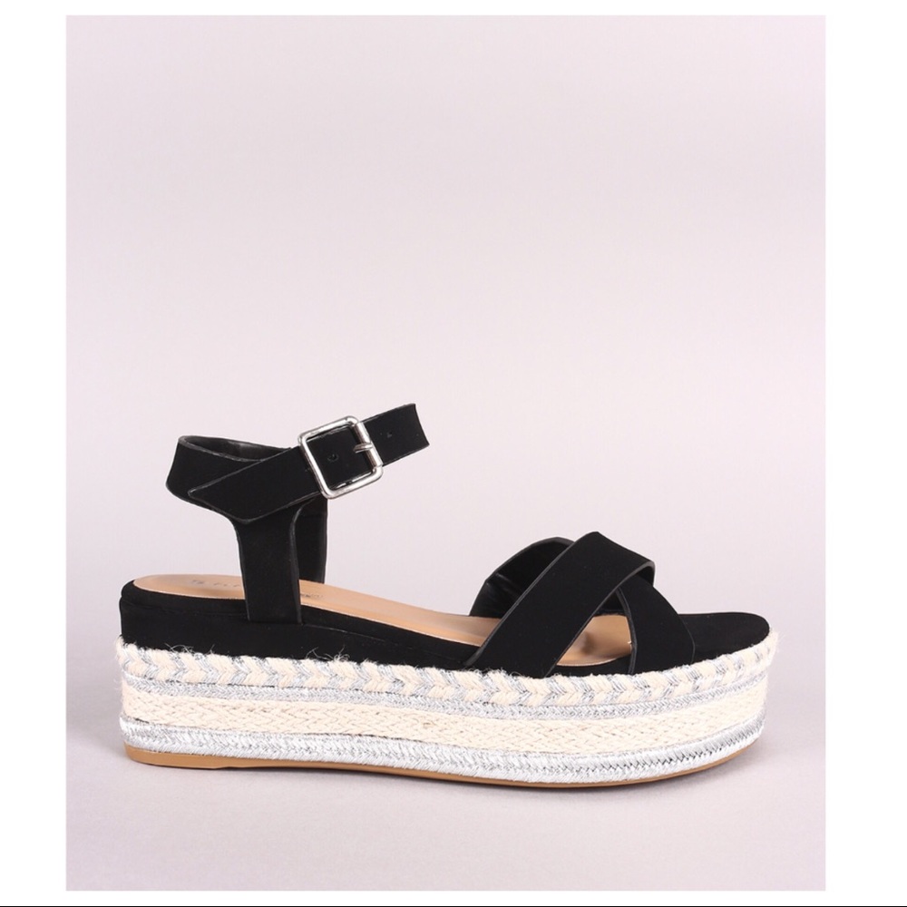 NWOT Espadrille Flatform Sandal - Picture 3 of 4